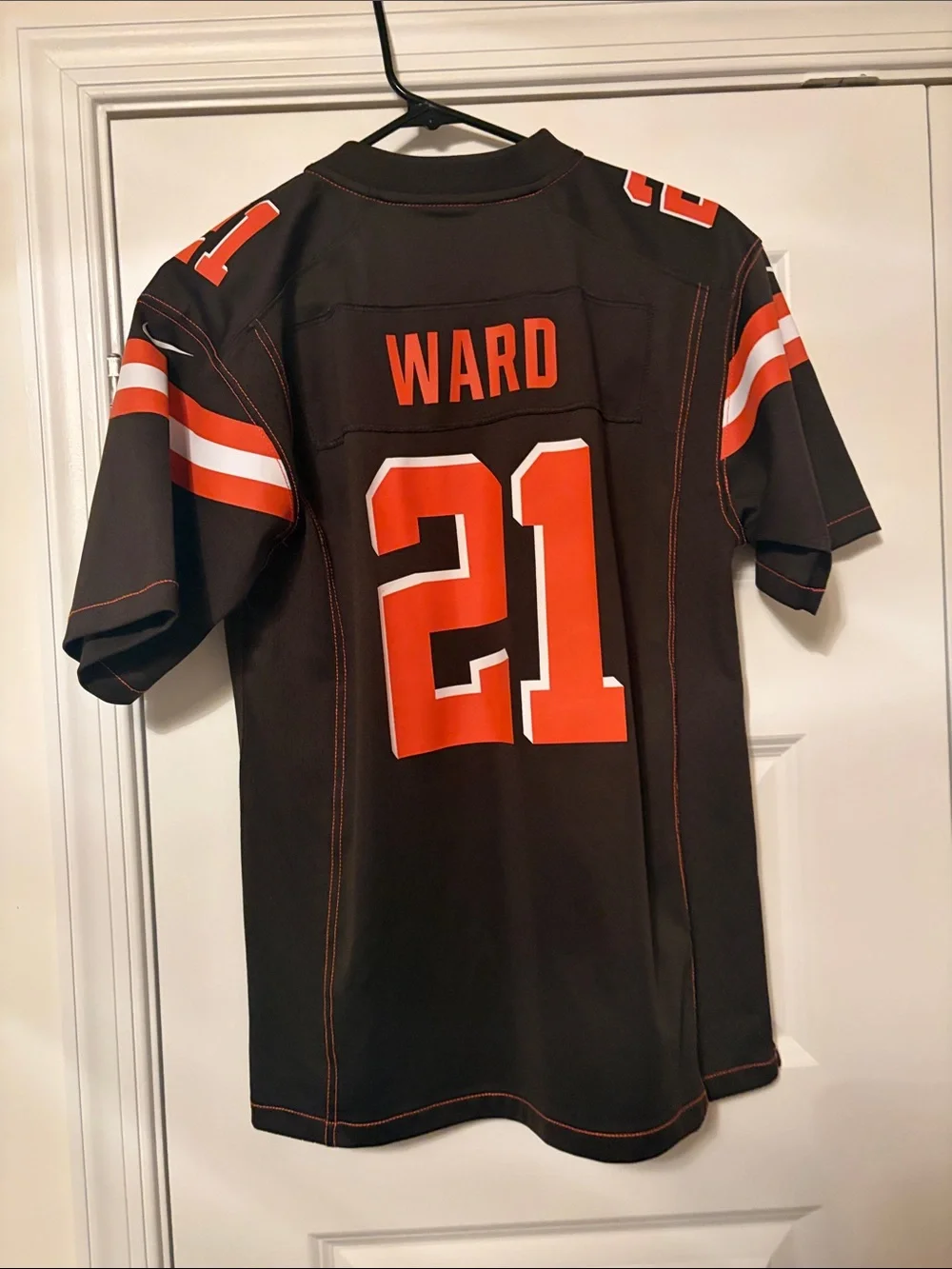 Denzel Ward Cleveland Kids' Football Jersey - Brown & Orange #21